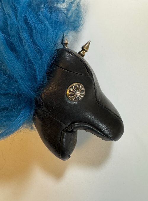 CHROME HEARTS クロムハーツ ダイナソー クロスボール ボタンレザー