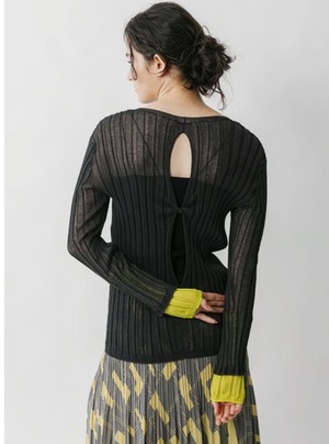 Lallia M'u (ラリア・ムー)バイカラー2WAYカフシアーニット【2511425】