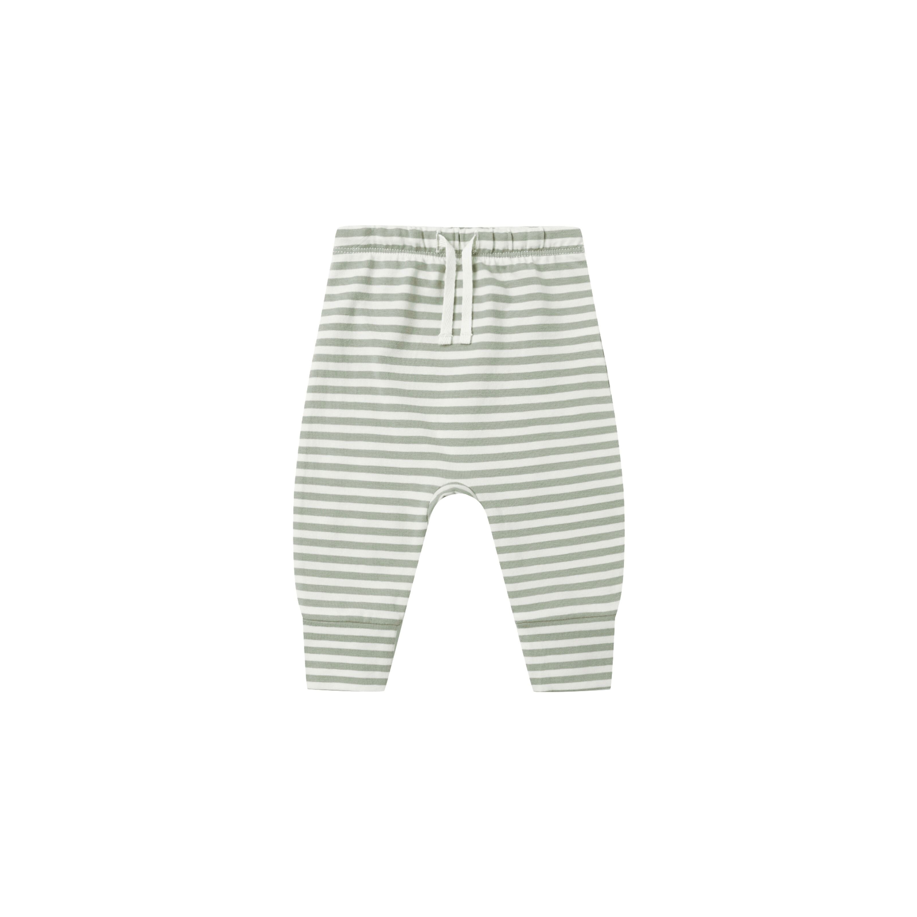 Quincy Mae(クインシーメイ) / 25aw DRAWSTRING PANT / FERN STRIPE / 12-18M・18-24M
