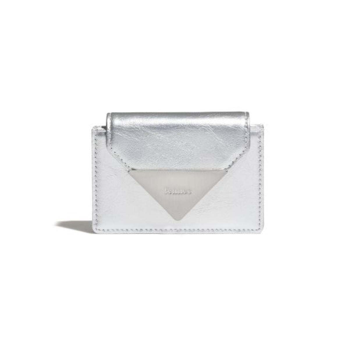 [FENNEC] CRINKLE TRIANGLE ACCORDION POCKET PLUS - SILVER | もごつ