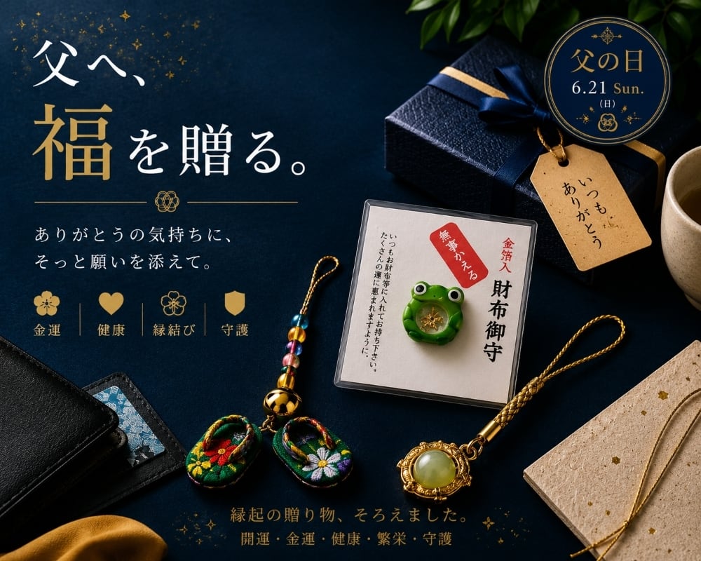 金箔入り 財布御守 お守り｜無事かえる 招き猫 めで鯛 小槌 達磨 5種