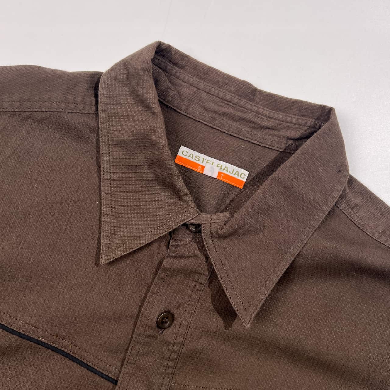 CASTELBAJAC カステルバジャック 探偵刺繍 デザイン ウエスタンデザイン 長袖シャツ 3/ブラウン系 メンズ