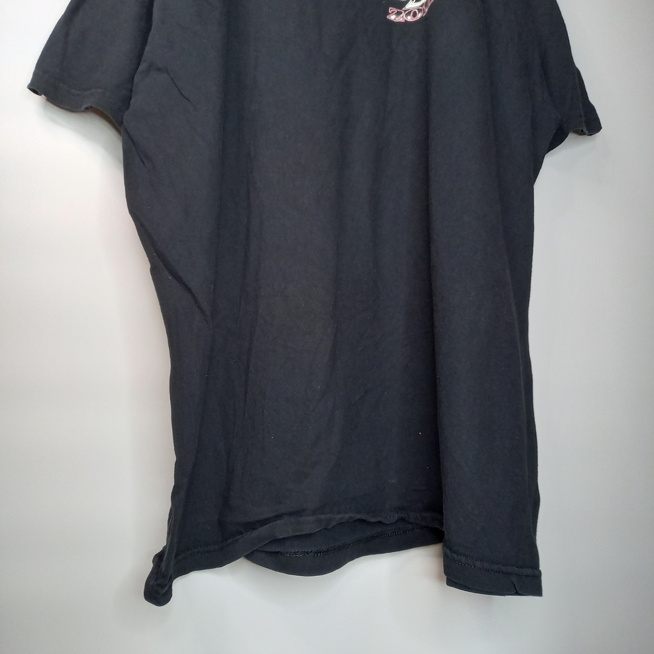 クルーネック　プリントT　オーバーサイズ　バイク　ハーレー　ブラック　XL