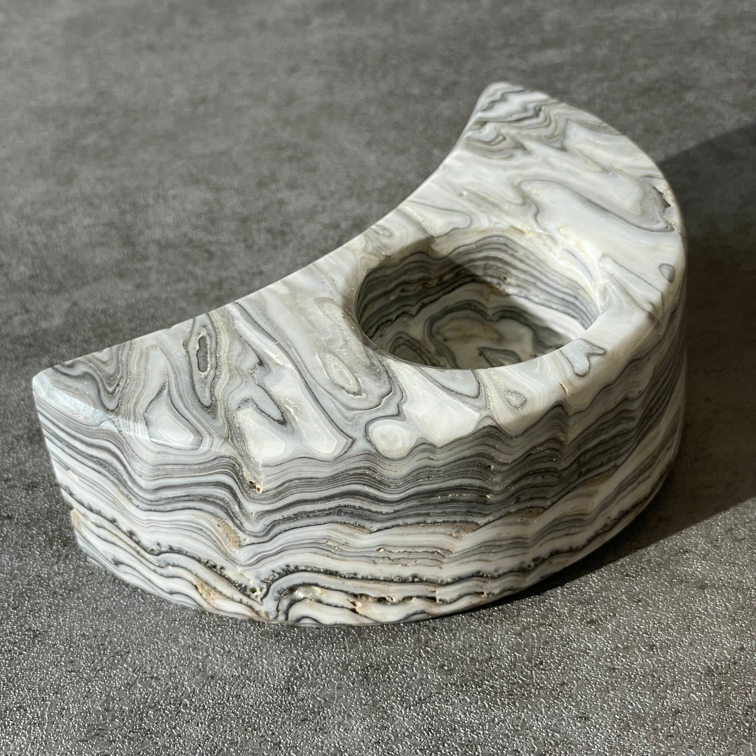 Onyx オニキス|ムーンキャンドルホルダー|天然石 パワーストーン 鉱物 gem stone