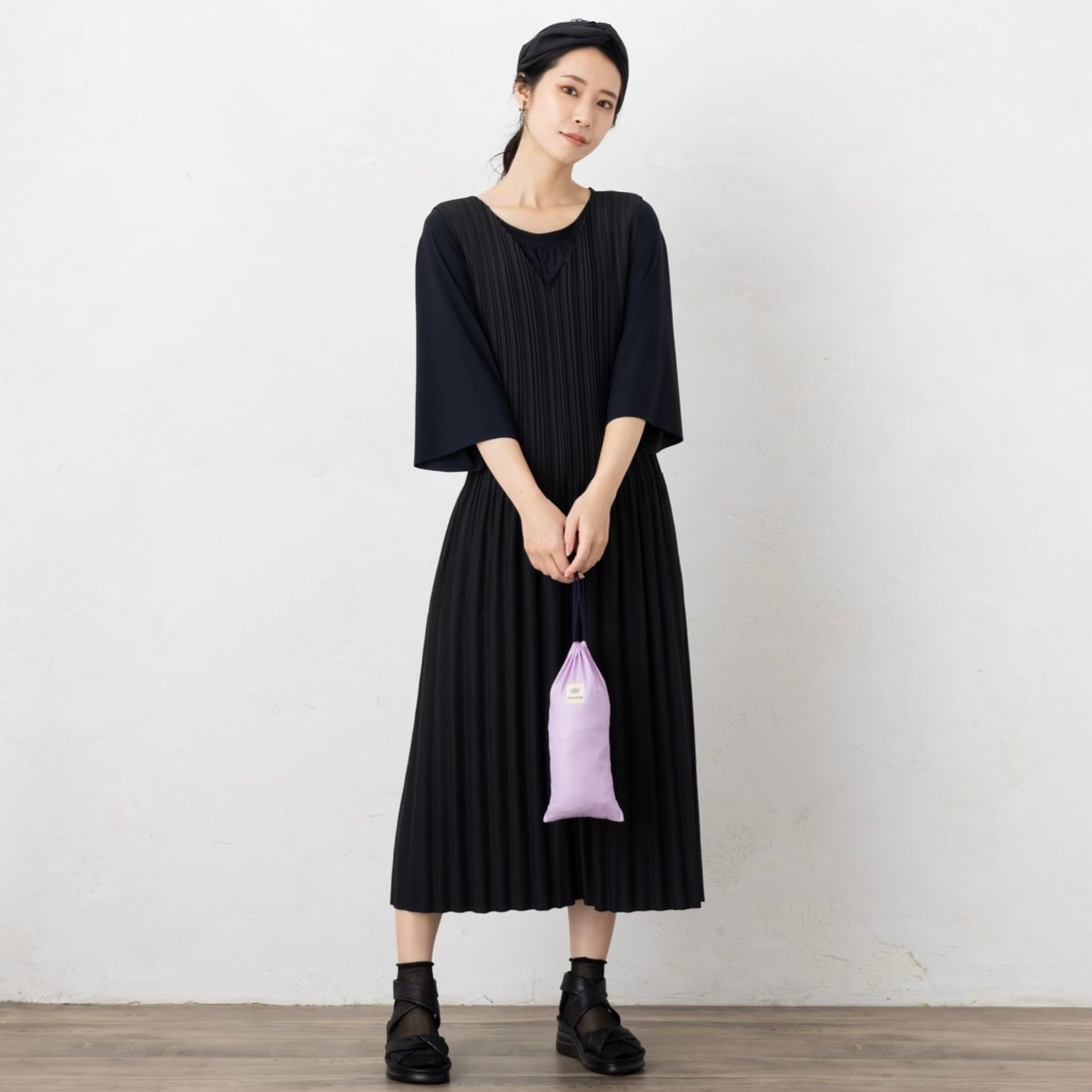 MONCOEUR　T-Prati 3　2Way Pratique Dress MONCOEUR T-Prati 3 2Way Pratique Dress 118cm 黒 ワンピース