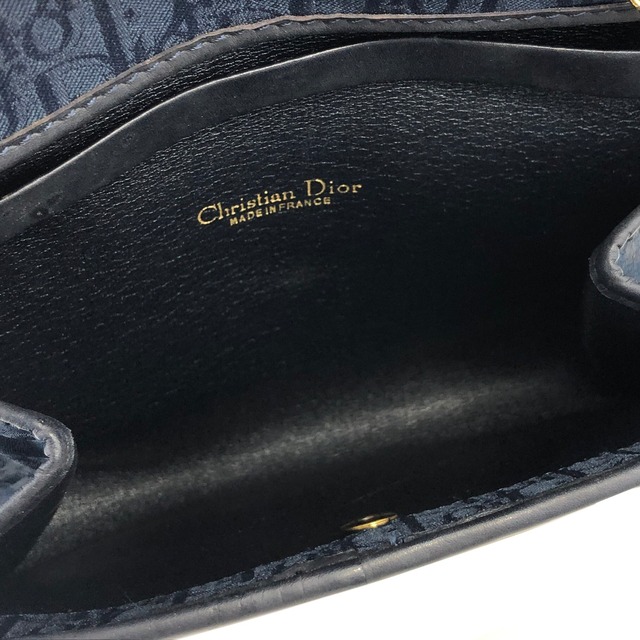 Christian Dior クリスチャン ディオール トロッター ジャガード チェーン ミニバッグ ショルダーバッグ ネイビー vintage ヴィンテージ オールド ckmni2