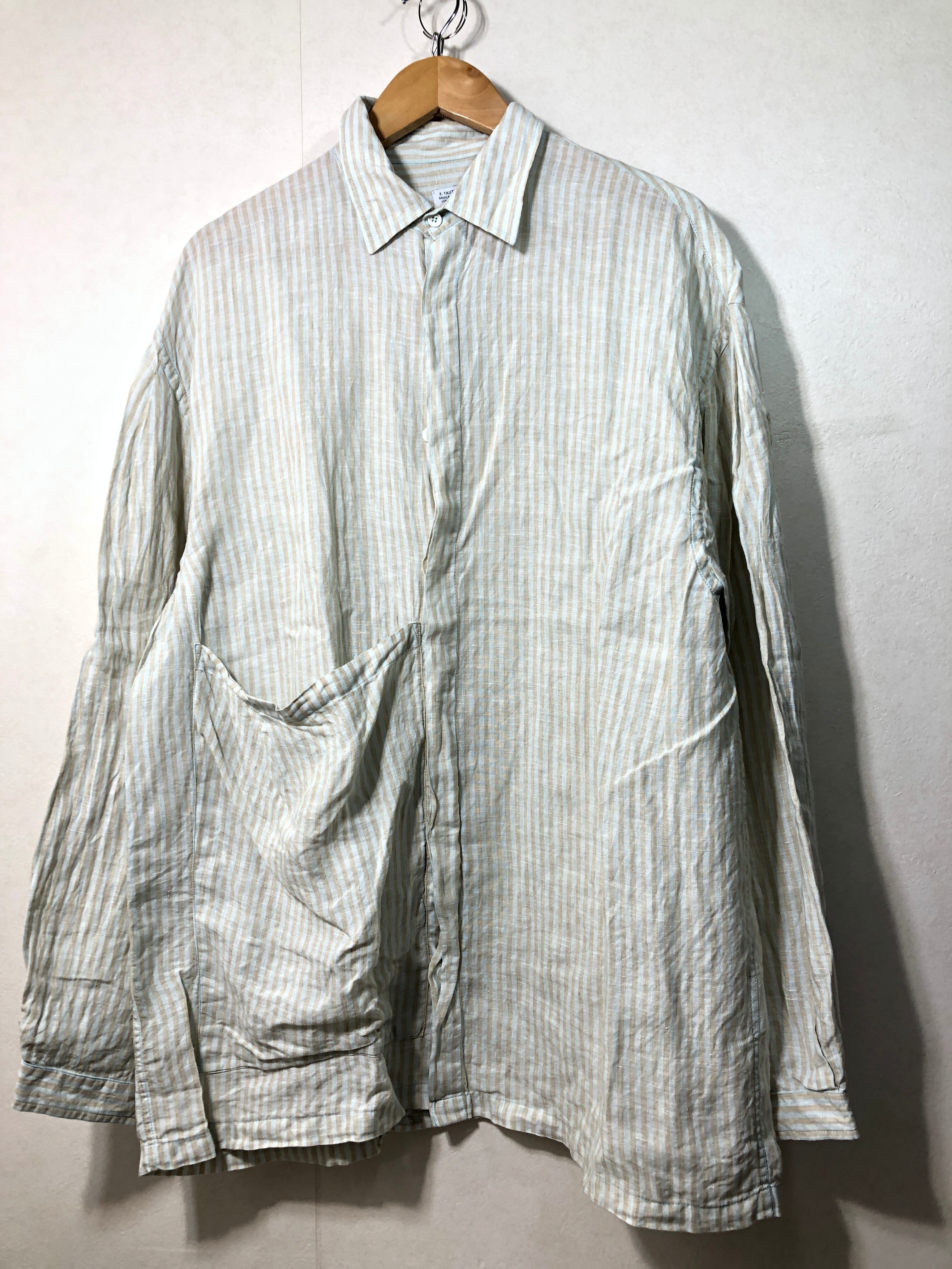 060713● E.TAUTZ STEVEN ALAN リネン ストライプ 060713○ E.TAUTZ STEVEN ALAN リネン ストライプ