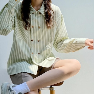 ストライダブルボタンシャツ   F0012