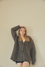 DU240716 Shaggy 2way knit cardigan【charcoal残り7点】
