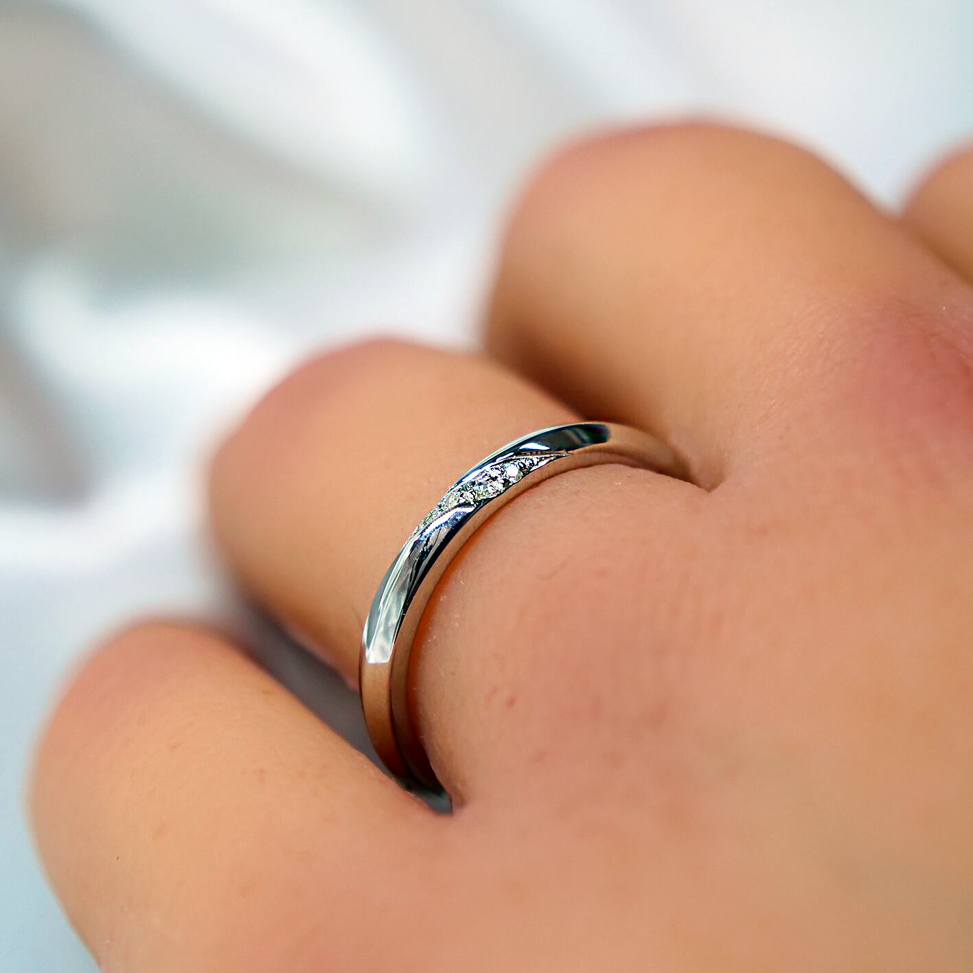 【プラチナ結婚指輪 ゴールド結婚指輪 マリッジリング】K18 Pt950 天然ダイヤモンド 結婚指輪  マリッジリング ペアリング シリーズ022