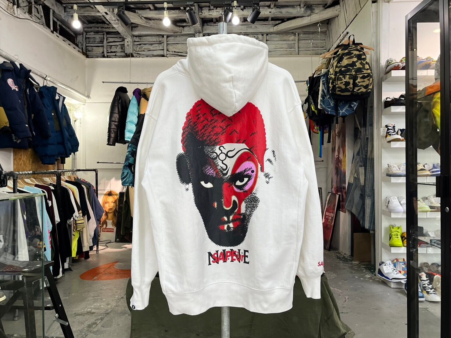 SAPEur × NINE RULAZ LINE DOTMAN HOODIE WHITE XL 19218 | BRAND  
