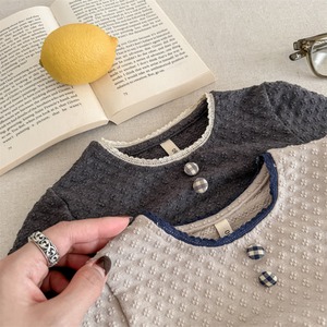 春チェック柄ボトムスインナー2色