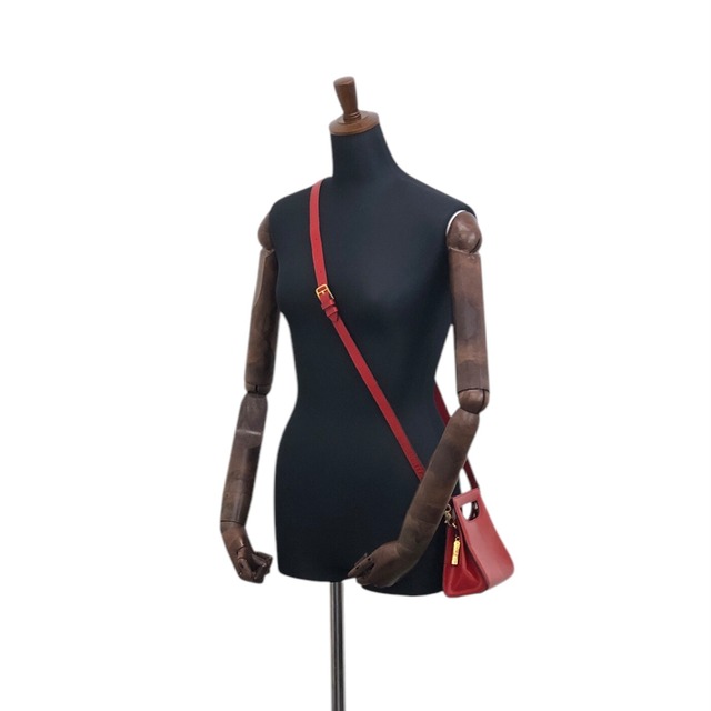 CELINE セリーヌ ショルダーバッグ レッド レザー 2way ミニバッグ vintage ヴィンテージ オールド 23vmug