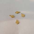 小さなクローバーの真鍮チャーム（6コ）
