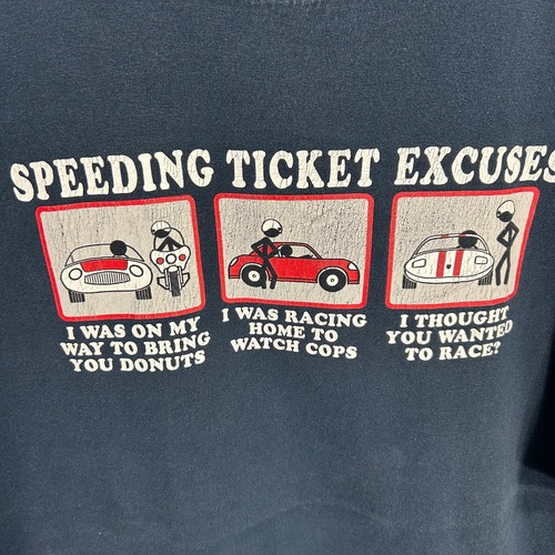 棒人間 スピード違反 言い訳  tシャツ