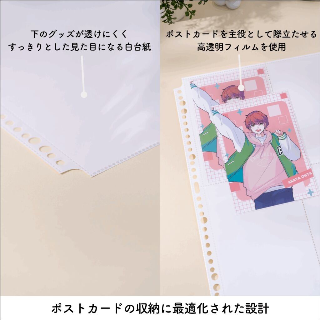 イレールバインダーリフィル 4ポケット(両面)ポストカード用IRL-RF-B02