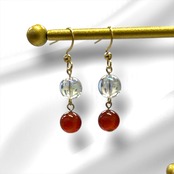 7月誕生石ピアス(カーネリアン)