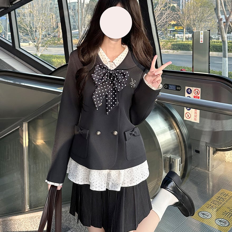 制服風 セットアップ ジャケットブレザー スカート 学生服風 |天使と悪魔