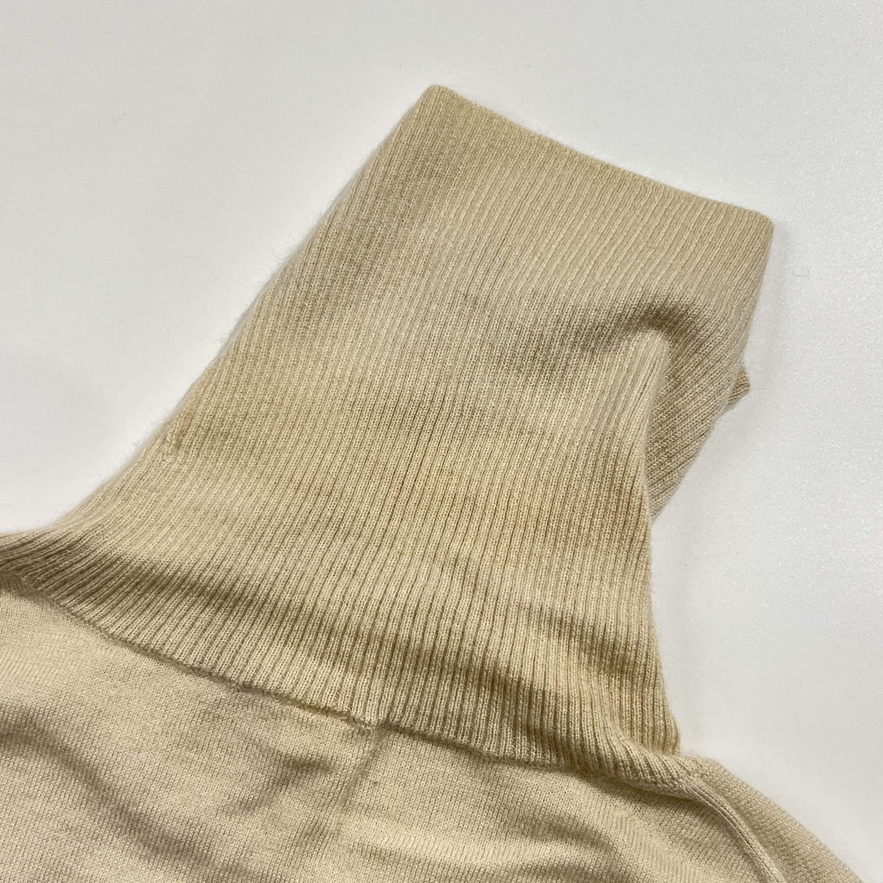 カシミヤ100% 良品計画 無印良品 ムジルシリョウヒン タートルネック ハイゲージ  ニット セーター L/アイボリー 系 レディース