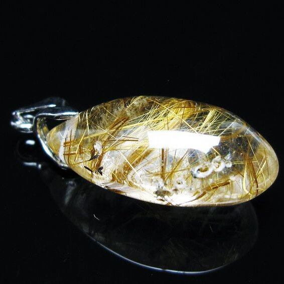 タイチンルチルクォーツ ペンダント ルチルクォーツ ペンダントトップ 一点物 メール便可 [M便 1/20] 112-13355