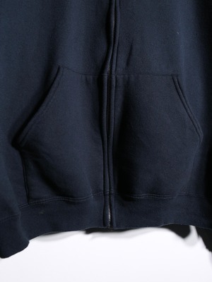 "刺繍" back design over silhouette zip-up hoodie