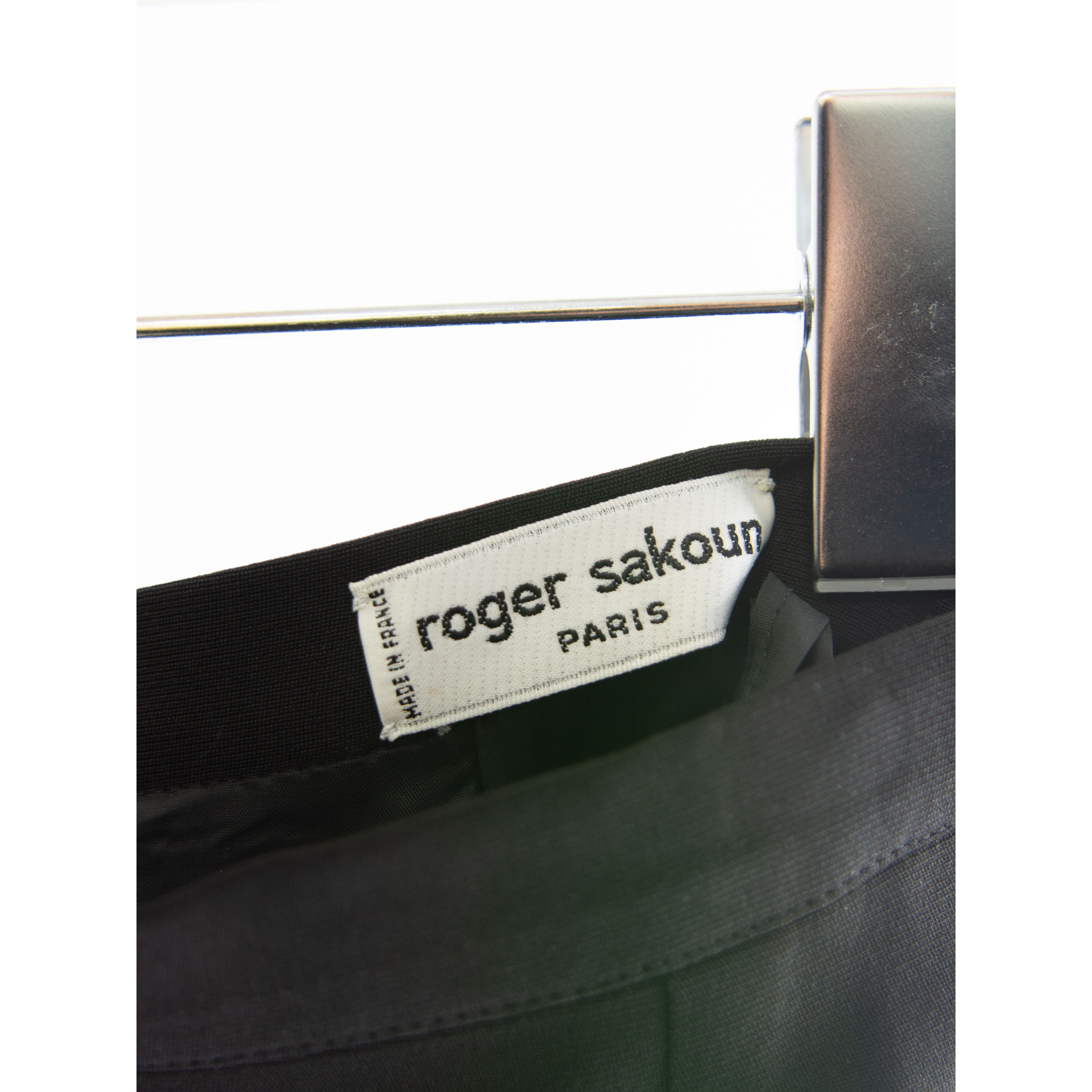 【roger sakoun】Made in France slit skirt(フランス製 アセテート スリットスカート)11d