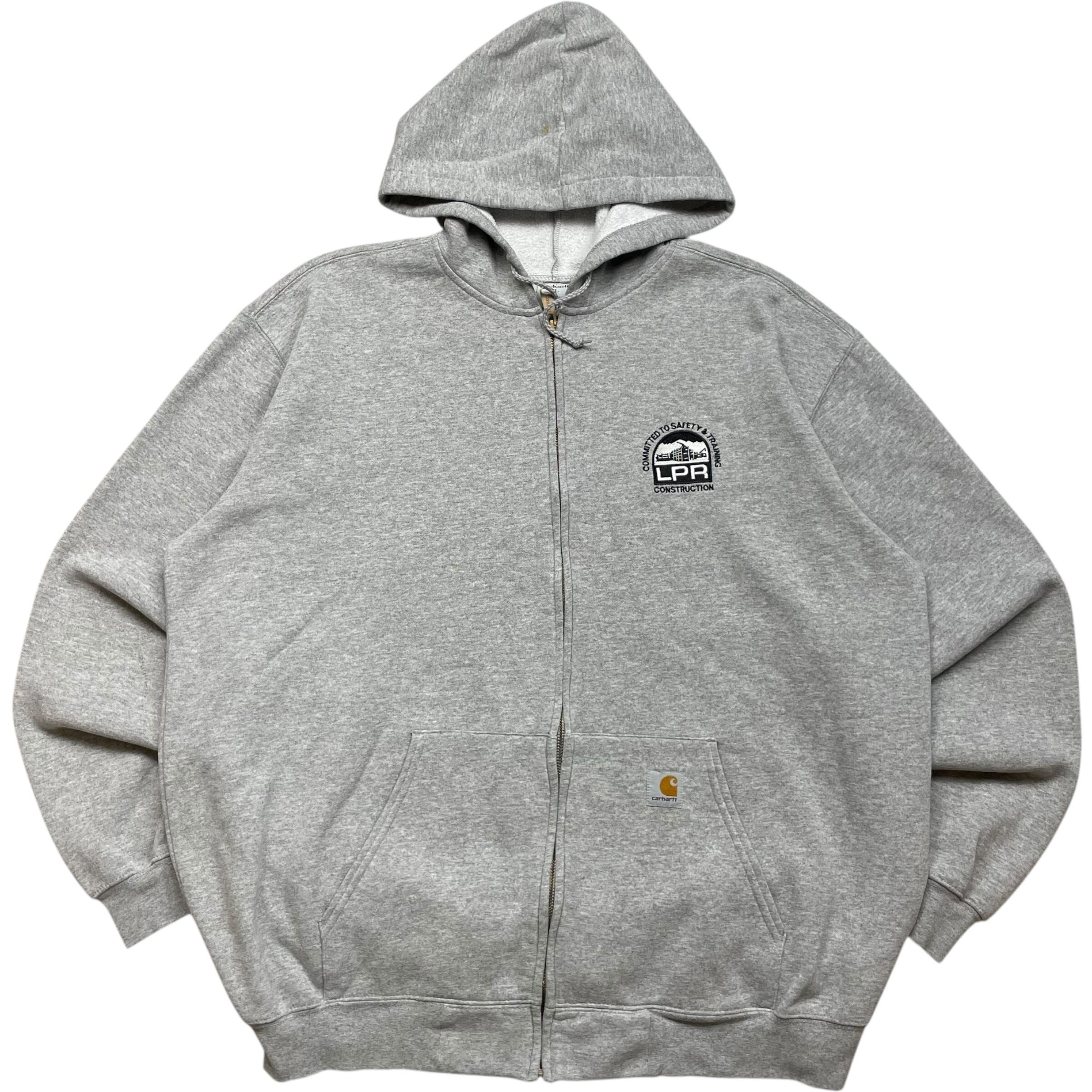 《XL》 Carhartt カーハート ジップパーカー 企業 刺繍デザイン グレー no.9491