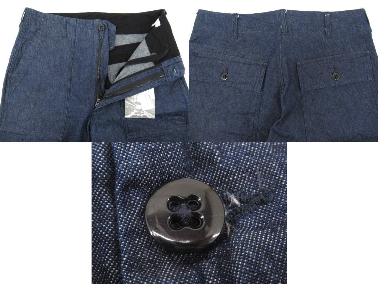 ENGINEERED GARMENTS ファティーグショーツ　デニム　S UNUSED] ENGINEERED GARMENTS “エンジニアド ガーメンツ” Fatigue