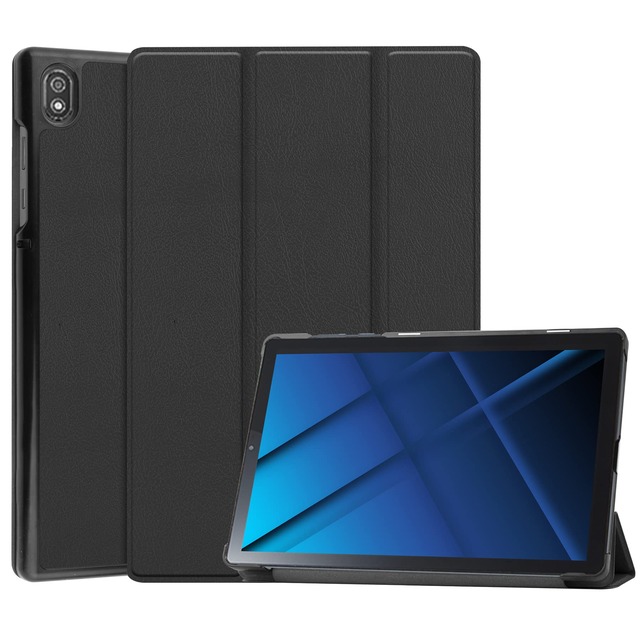 Nutmeg 対応 Lenovo tab6 10.3インチ 用の カバー ケース Lenovo Tab6 5G A101LV 用の ケース スタンド機能付き 肌感レザー スマートタブレット 保護ケース マグネット内蔵 超軽量 柔らかい手触り 耐衝撃 耐汚れ 耐久性 全面保護 保護カバー (ブラック)