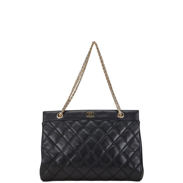 シャネル ビコローレ ココマーク チェーンショルダーバッグ ブラック レザー レディース CHANEL 【中古】
