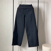 【受注予約:10月上旬入荷予定】フリンジツイルワイドデニムPT/インディゴ
