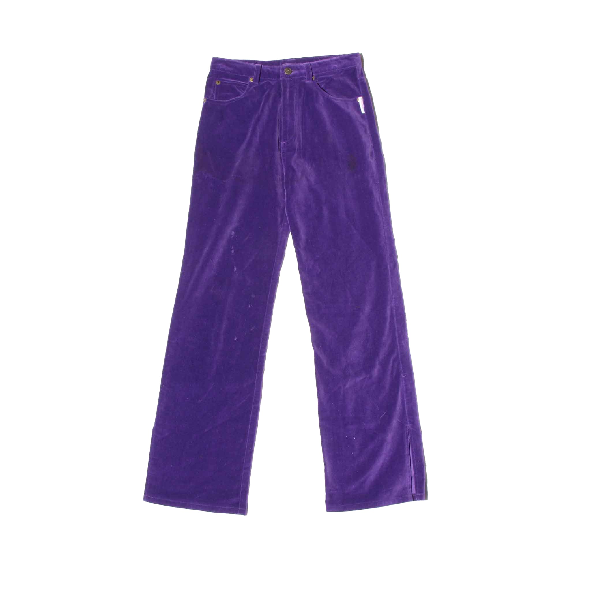 PurpleVelourSlitPants