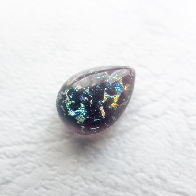 ペアシェイプカボション 10×14mm　#207【硝子の宝石】