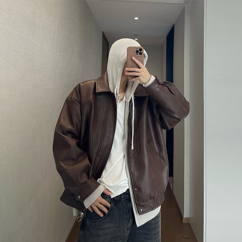 dannyandzeeパッチワークレザージャケット | mblueshop