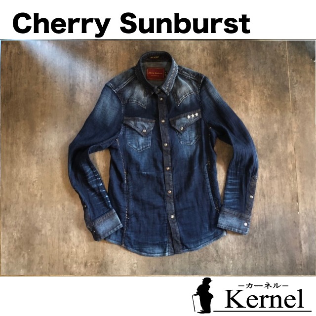 cherry sunburst / チェリーサンバースト / インディゴガーゼデニムシャツ