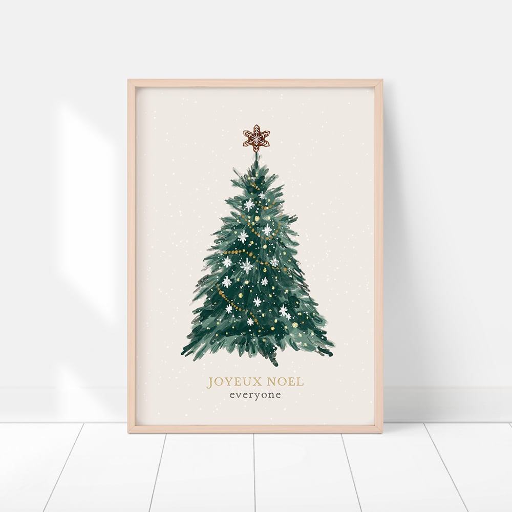 クリスマスツリーのポスター / i1026 / 北欧のクリスマス 雪の中