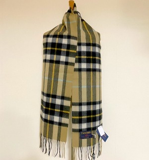 【TWEEDMILL】 Lambs Wool Stole (25×190㎝)　Beige Thompson