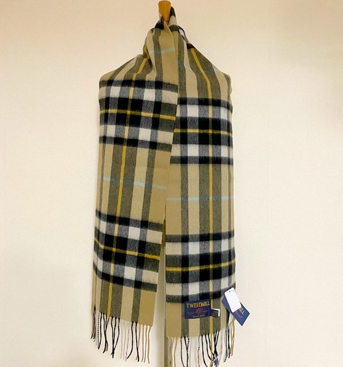 【TWEEDMILL】 Lambs Wool Stole (25×190㎝)　Beige Thompson