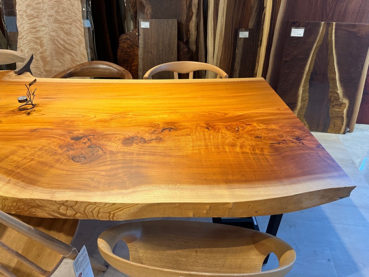 欅（ケヤキ）_2800×930-1100-1040×55_青山店_テーブル天板/一枚板