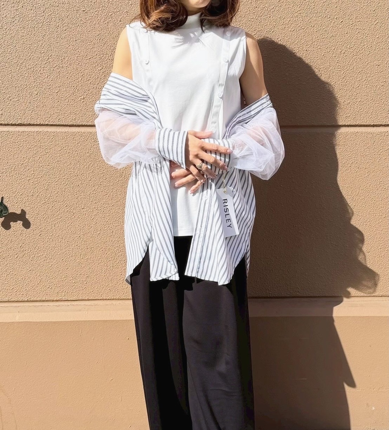 リズレイ RISLEY risley レイヤードシャツ