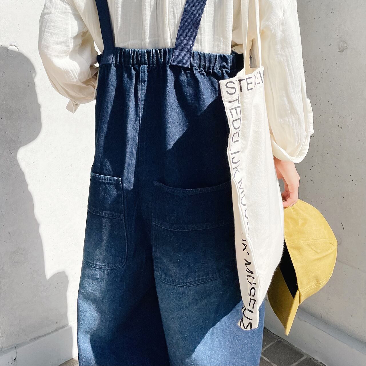 Switched pocket overalls (navy)