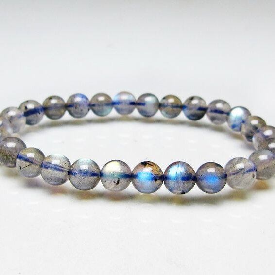 ラブラドライト ブレスレット 7mm 一点物 メール便可 [M便 1/10] 111-44806