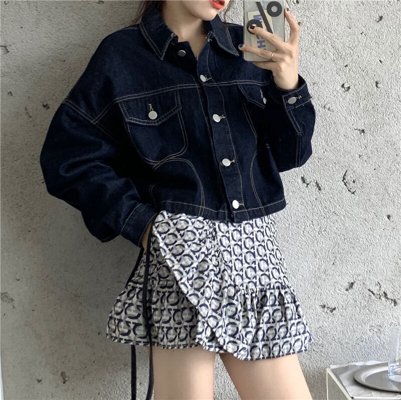 オータムカジュアルスタンダードジャケット カーディガン レトロ 秋物 ドラファッションホール95618548498