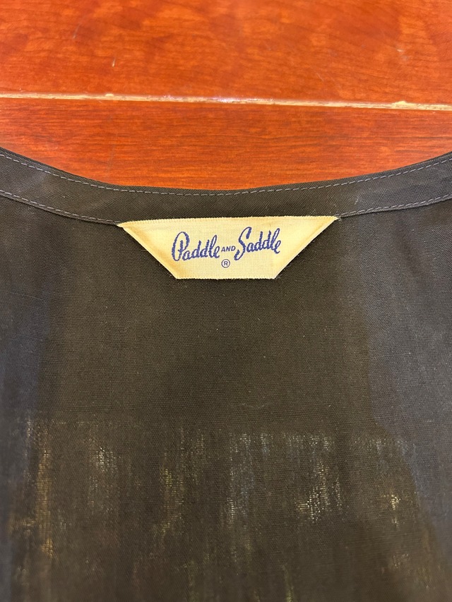 50’s "paddle & saddle" black sleeveless blouse