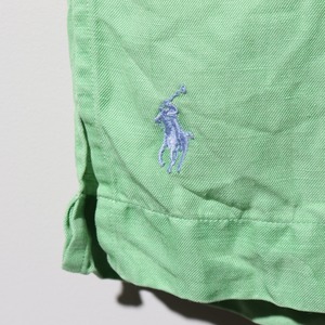 美品 M 黄緑 caldwell シルクリネン ポロラルフローレン 半袖開襟シャツ グリーン polo ralph lauren