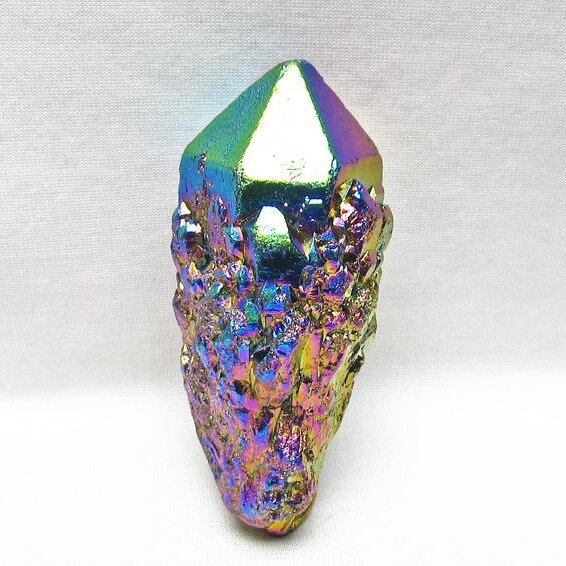 オーラクリスタル 原石 レインボーブルー エレスチャル オーラ水晶 一点物 181-4693