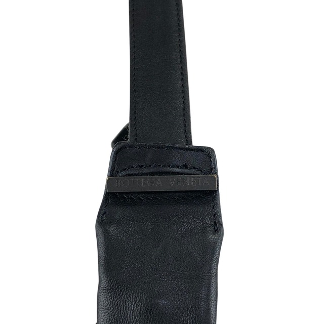 Bottega Veneta ボッテガ・ヴェネタ イントレチャート ハンドバッグ ブラック レザー ホーボーバッグ 10500 105264NE vintage ヴィンテージ オールド xsmh56