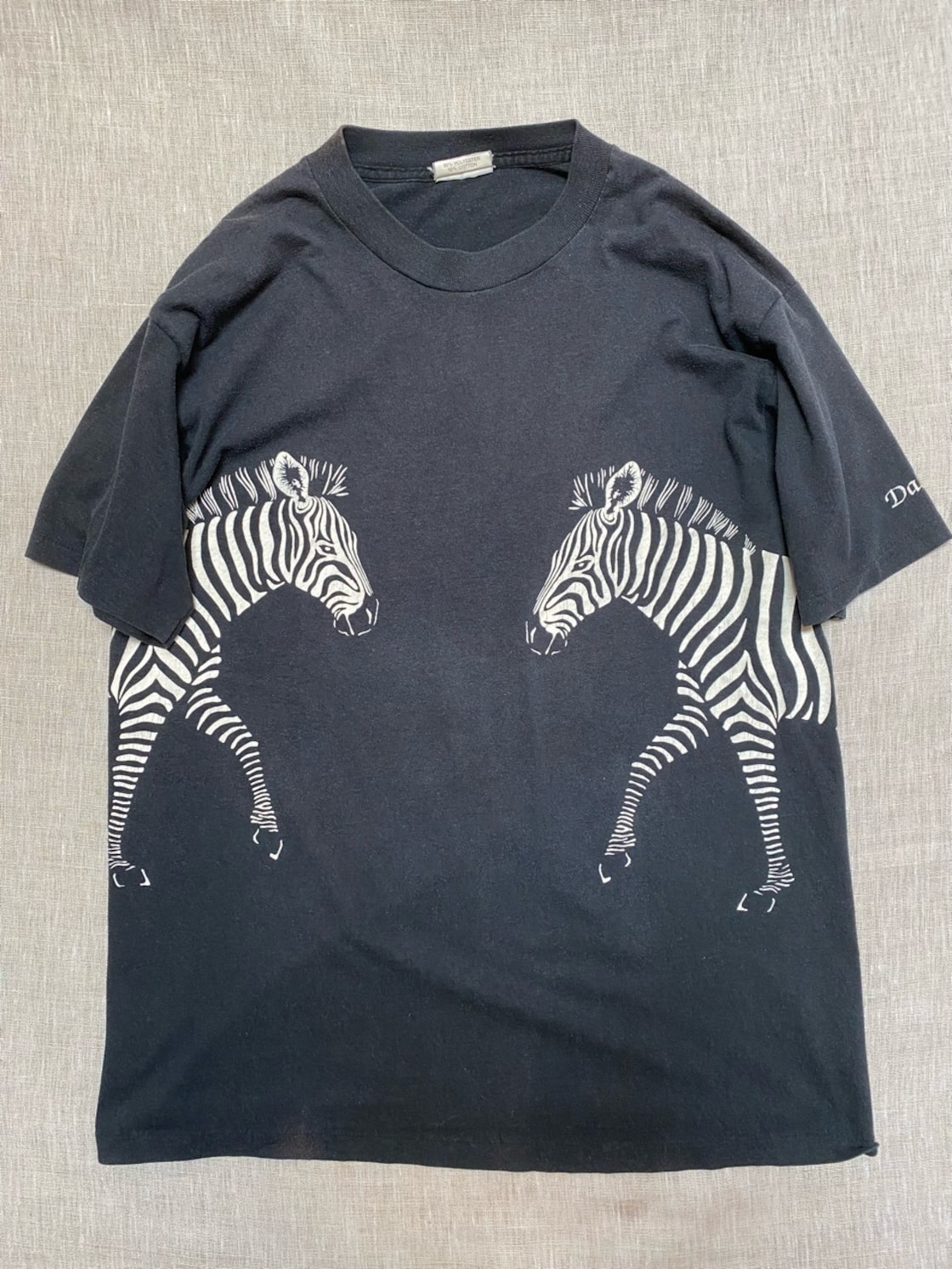 80s HARLEQUIN Dallas Zoo zebra print t-shirt | PAY ID