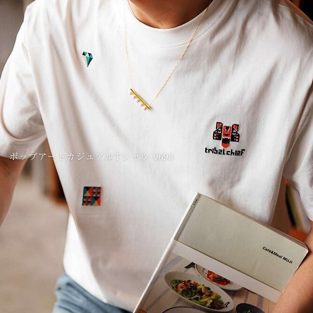 ポップアートカジュアルTシャツ 0693