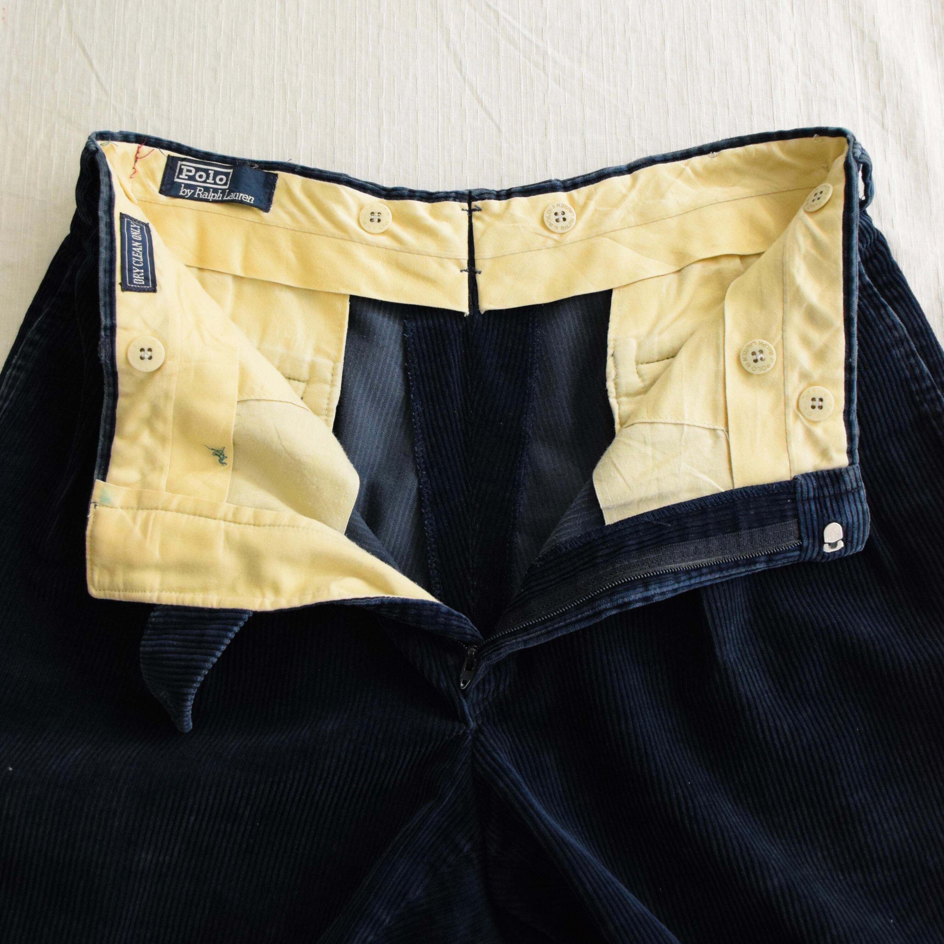 90's Ralph Lauren コーデュロイパンツ メンズ W32 L30 ネイビー